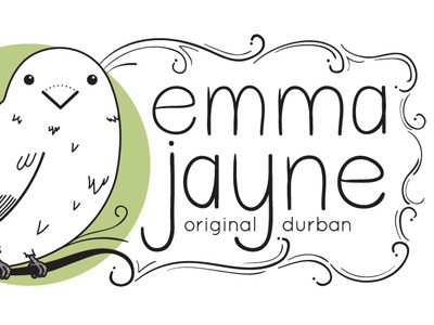 Logo for Emma Jayne bird branding illustration lettering logo typography vector