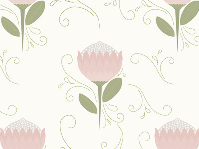 Protea Pattern 02 abstract flowers illustration nature pattern proteas stylized vector