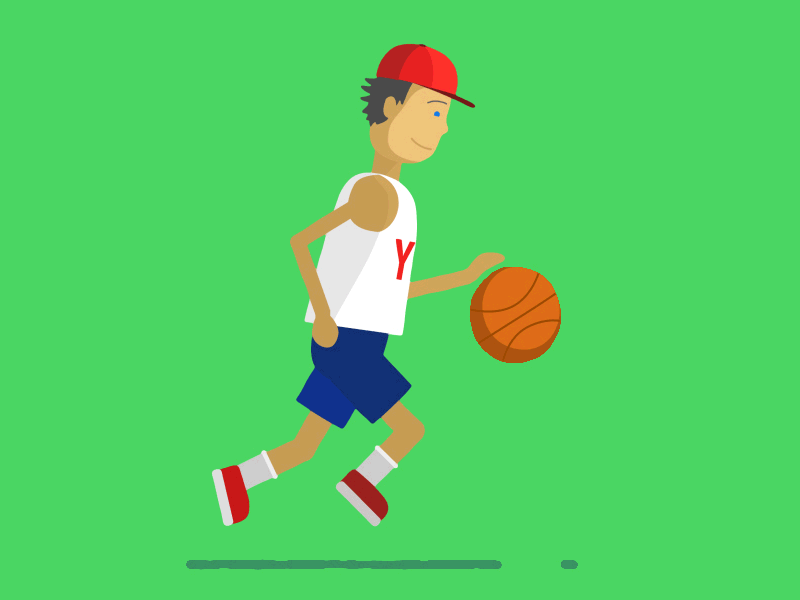 Boy animation basketball boy character design hero illustration vector