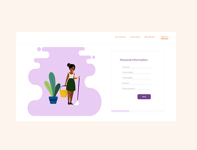 Profile design illustration ui web