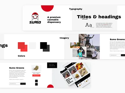 Sumo Greens Stylescape brand brand design brand identity branding cannabis cannabis branding colors colorscheme exploration imagery mobile moodboard moodboards streetwear styleguide stylescape stylescapes typography ui weed