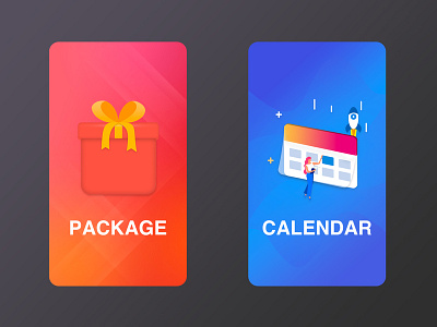 Package and Calendar design ui