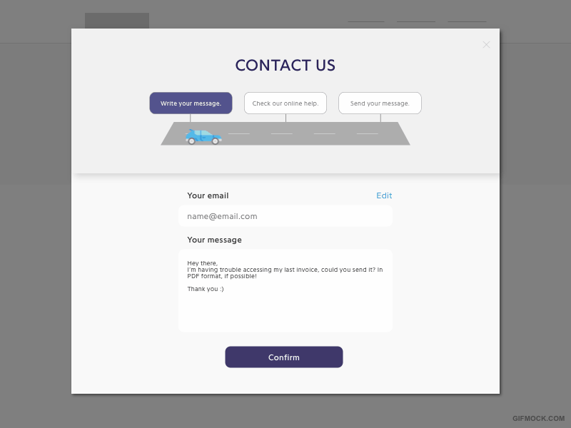 Daily UI #028 - CONTACT US