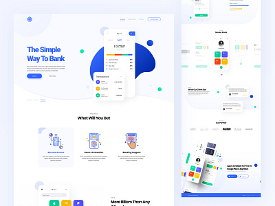 App Landing (Wallet) adobe xd concept concept design design flat minimal ui ux web website concept