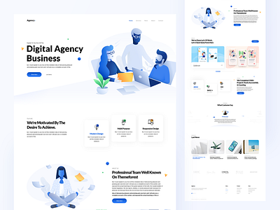 Digital Agency agency agency website concept design design illustration minimal ui uidesign user interface design web web design website website concept