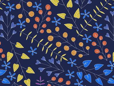 Floral textile pattern art color design doodle floral flower flowers illustration leaf lineart pattern plant textile texture vector web