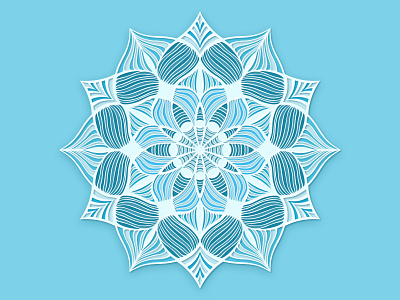 Mandala blue sky blue color design figma floral flower fractal illustration kaleidoscope mandala ornament sky vector web