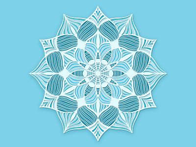 Mandala blue sky