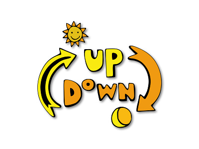 Pointer Up or Down arrow color design doodle down illustration marker moon painting pointer sun up vector web