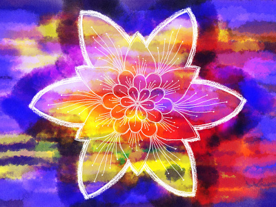 Mandala abstract digital flower infinity mandala mandalaart paint painter watercolor