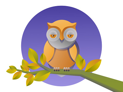 Sad sleepy owl autumn branding color design illustration logo mood owl sad sleepy ui ux vector web