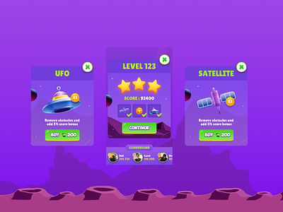 Game Pop-Up UI Design concept game game art gamedesign green pop up purple ui uiux webdesign website yellow