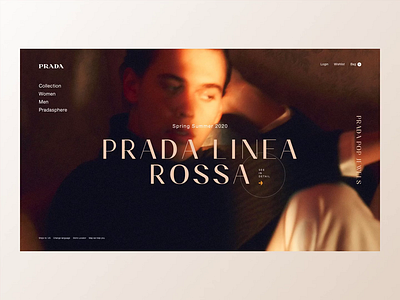 Prada - Homepage & Product List Re-Design animation clean clothes concept interface principle ui ux video webdesign website