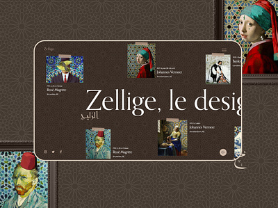 Zellige, le design graphique✨ | Website art artwork banksy beldi design graphic design illustration magritte morocco typography ui ux vermeer web website zelij zellige