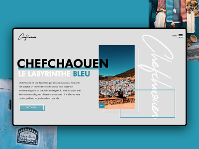 Chefchaouen, the blue pearl 💎 animation brand design graphic design illustration minimal typography ux web website