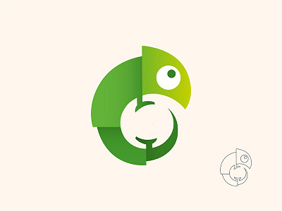 Chameleon logo art branding design icon illustration illustrator logo minimal vector web