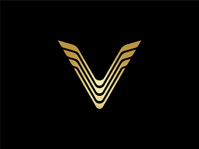 V winged logo art branding design icon illustration illustrator logo minimal vector web