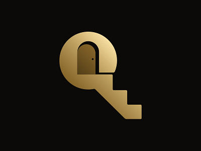 Door key logo branding design icon illustration illustrator logo vector