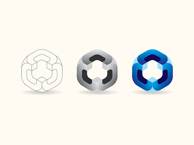 Smooth Cube design icon logo vector