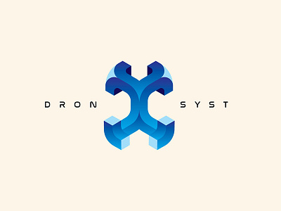 Dron Syst Logo design icon logo vector