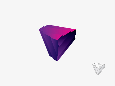 Purple Triangle Logo design icon logo vector