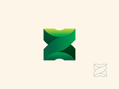 Z Green Logo design icon logo vector