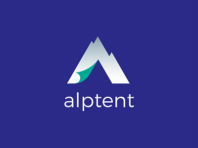 Alptent Logo design icon logo vector