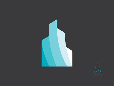 Iceberg city logo design icon logo vector