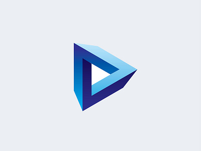 Blue Media Triangle Logo design icon logo vector