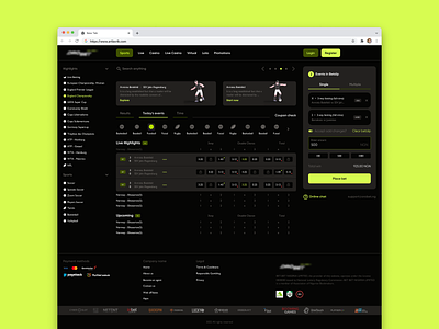 Betting platform sports dashboard bets betting platform casino concept dashboard design game interface nigeria