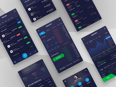 Crypto currency exchange android app android app crypto exchange crypto trading dark app design interace mobile app mobile app design trading ui ui ux design ui mobile ux ux design