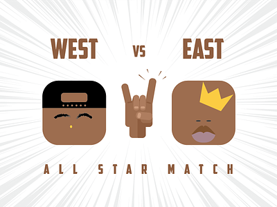 All Star Match 2pac all star design east coast hip hop nerdie notorious big rap west coast