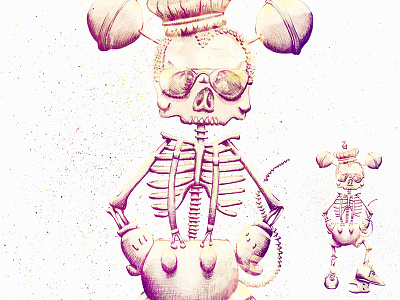 The Real Little Mouse bic bones illustration lollipop mouse pen poster skeleton tooth