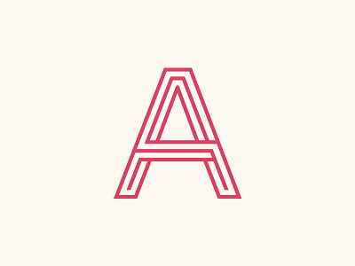 A a identity letter logo monogram outlines typography