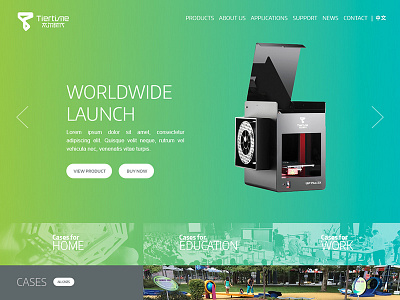 WIP: 3D Printer website 3d beijing china design frontpage gardient printing web design website