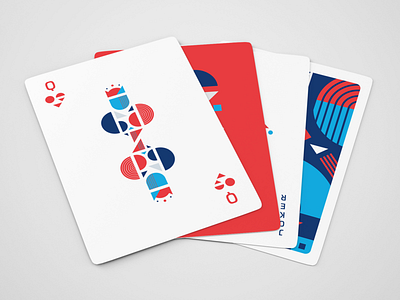 Card deck cards form geometry poker queen shapes simple