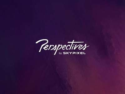 Perspectives logo aerial handwritting lettering logo photography skypixel