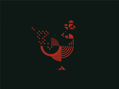 Chinese year of the chicken animal chicken chinese geometric hen new rooster year zodiac