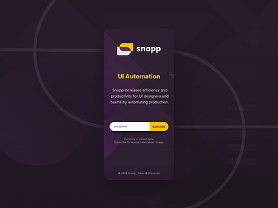 SnappUI susbcription page application dark mode design design tool light mode macos plugin shapes simple sketch subscription tool ui web website