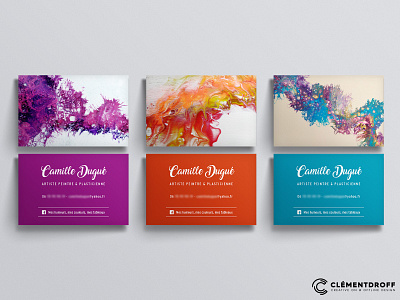 Business card Camille Dugué, artist art artist artistic artwork business card business card design business cards design visual identity