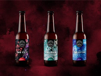 Beer label Galactique Brewery beer brand design brand identity brewery brewery branding craft beer craft brewery craftbeer design graphic design