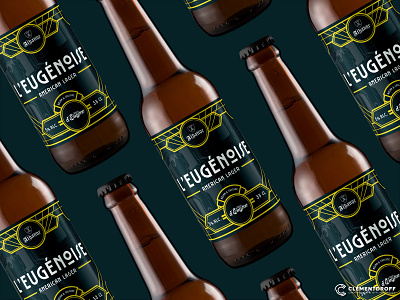 L'Eugénoise American Lager beer brand design brand identity branding brewery brewery branding craft beer craft brewery craftbeer design graphic design illustration label logo packaging vector