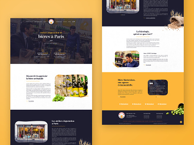 Bière Masterclass Webdesign brand design branding brewery craft beer craft brewery design graphic design ui webdesign