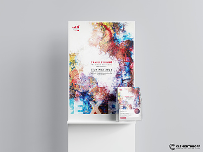 Poster and flyer for a french artist exhibition abstract brand design brand identity branding design graphic design