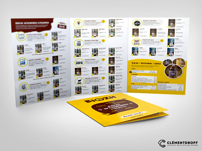 Trifold Brochure for "Biozh" Craft Beer Specialist brochure craft beer trifold brochure