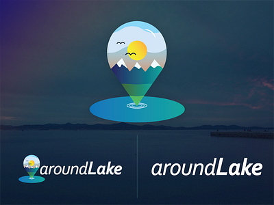 aroundLake logo logotype nature logo traveling