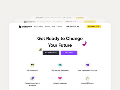 Landing Page for Bobir Akilkhanov Tech Academy