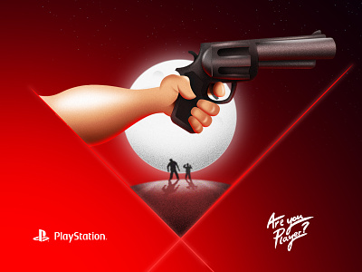 SONY - PlayStation / are you player animation badge brand branding character concept design digital identity illustration illustrator lastofus lettering photoshop playstation ps4 sony typography vodafone