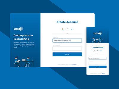 DailyUI001-Signup consult design consulting daily ui 001 dailyui design inspiration mobile design mobile ui register register design responsive signup signup design webdesign