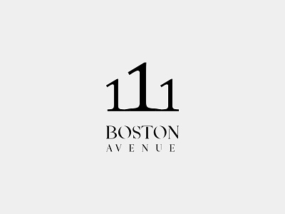 111 Boston Avenue branding design flat graphic design illustration illustrator logo minimal typography vector